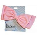 Pom Bow  Hair Bow - Pale Pink